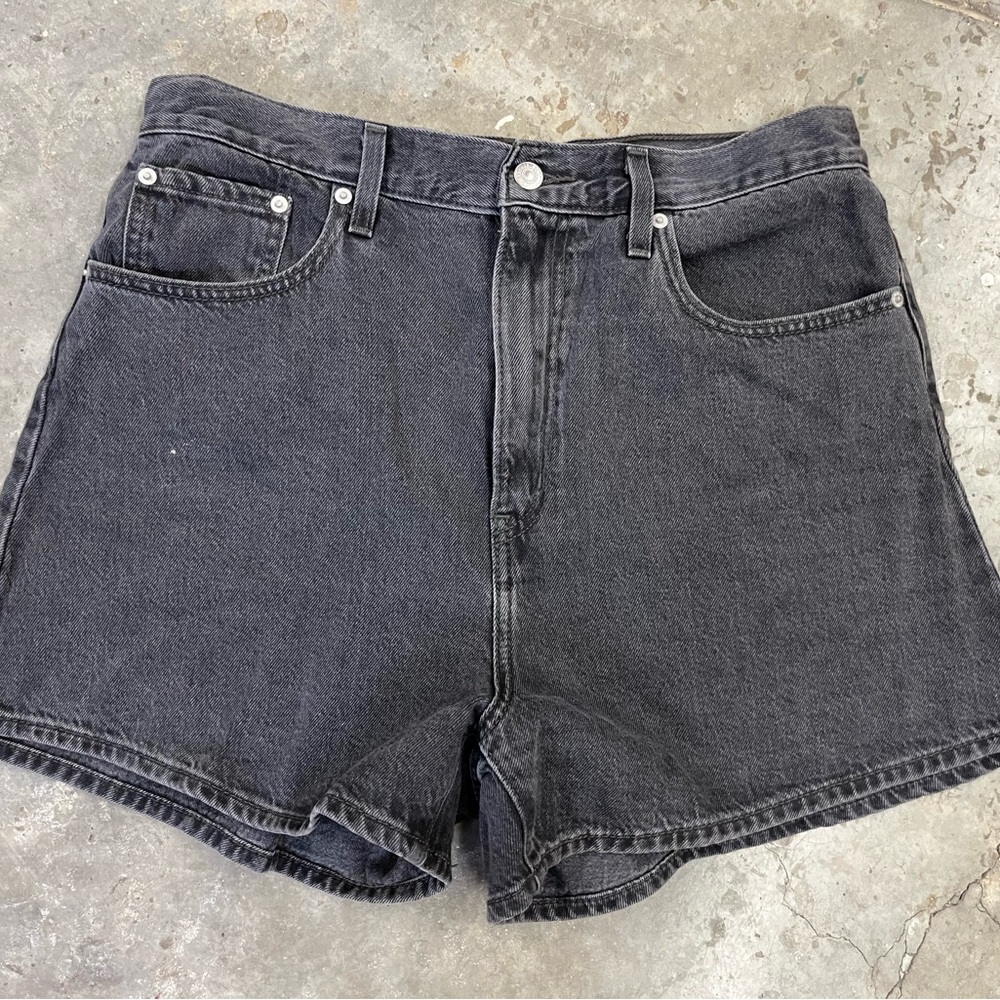 Women's Black Denim Shorts